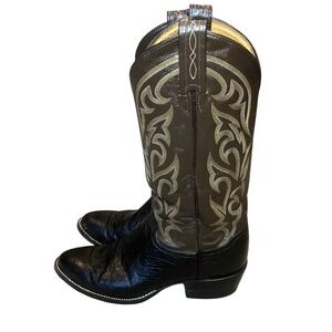 Tony Lama Men 7D Black Cherry‎ Goat Leather Western Cowboy Boots Y1010 Women 8.5